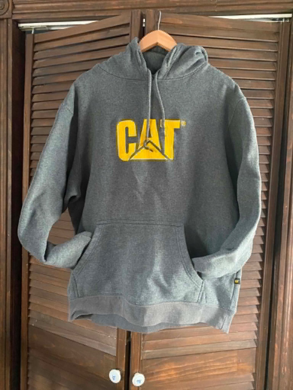 Hoodie CAT Caterpillar Gray Men XL